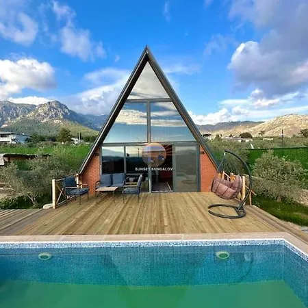 4 Kisilik Mustakil Havuzlu, Sunset Bungalov 2 Muğla